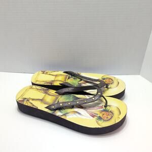 Bareback Kickers Coastal Cowgirl Wedge Studded Flip Flops Women's 10/11